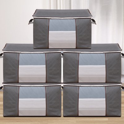 Storage Boxes & Bins Food Container with Lid Foldable Fabric Eco-friendly Metal Filing Office Decorative Linen 0-1L Rectangle
