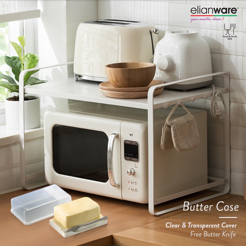 Elianware Elegant And Strong Portable Butter Case Food Container Case With Butter Knife Separator