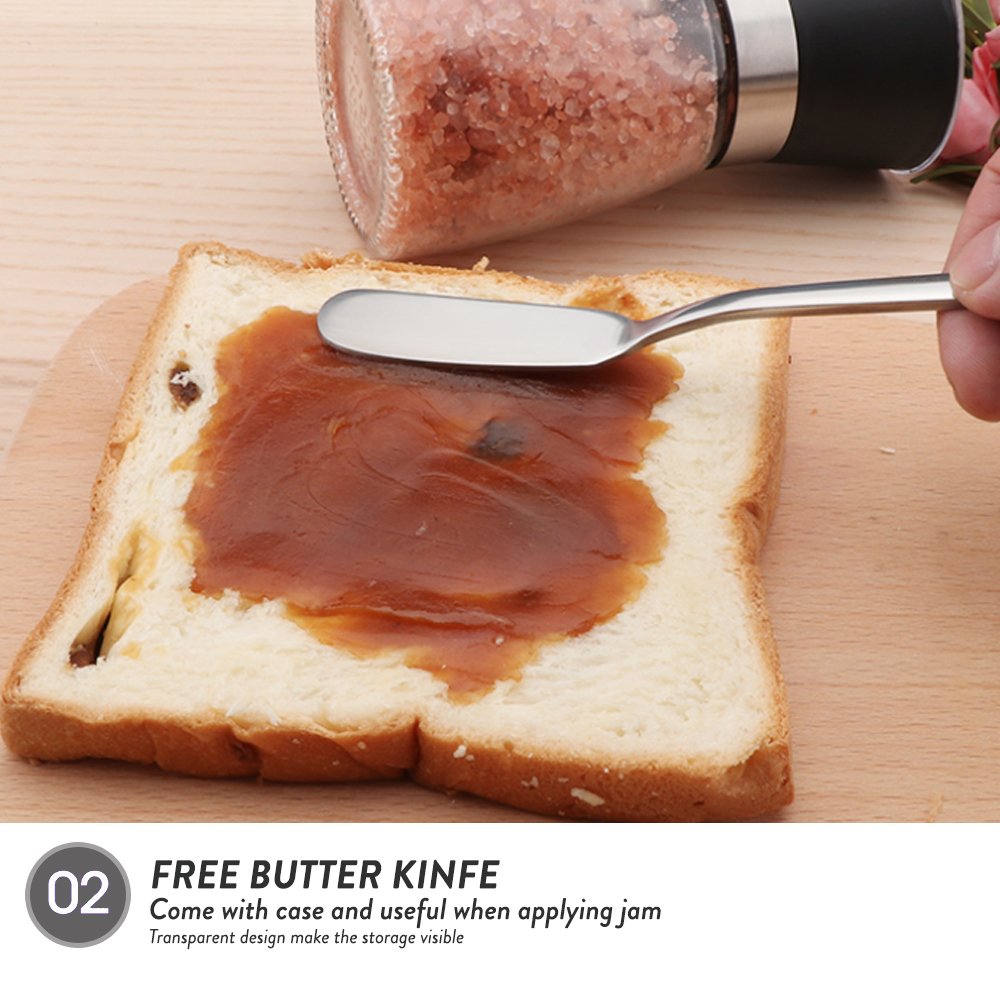 Elianware Elegant And Strong Portable Butter Case Food Container Case With Butter Knife Separator