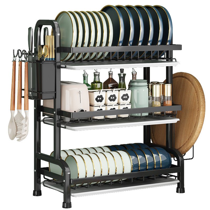 Multifunctional Chopsticks Cage With Sink Top, Bowl And Dish Storage Rack Dish Storage Box