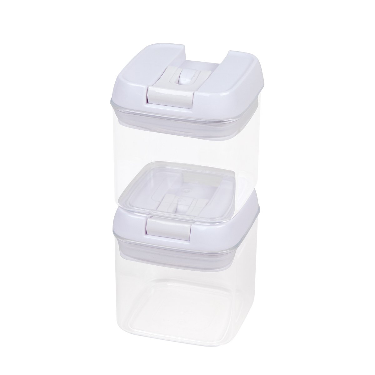 Airtight Mini Container Set Durable Clear Plastic Food Storage Containers with Lids Kitchen Cabinet Pantry Containers for Spice