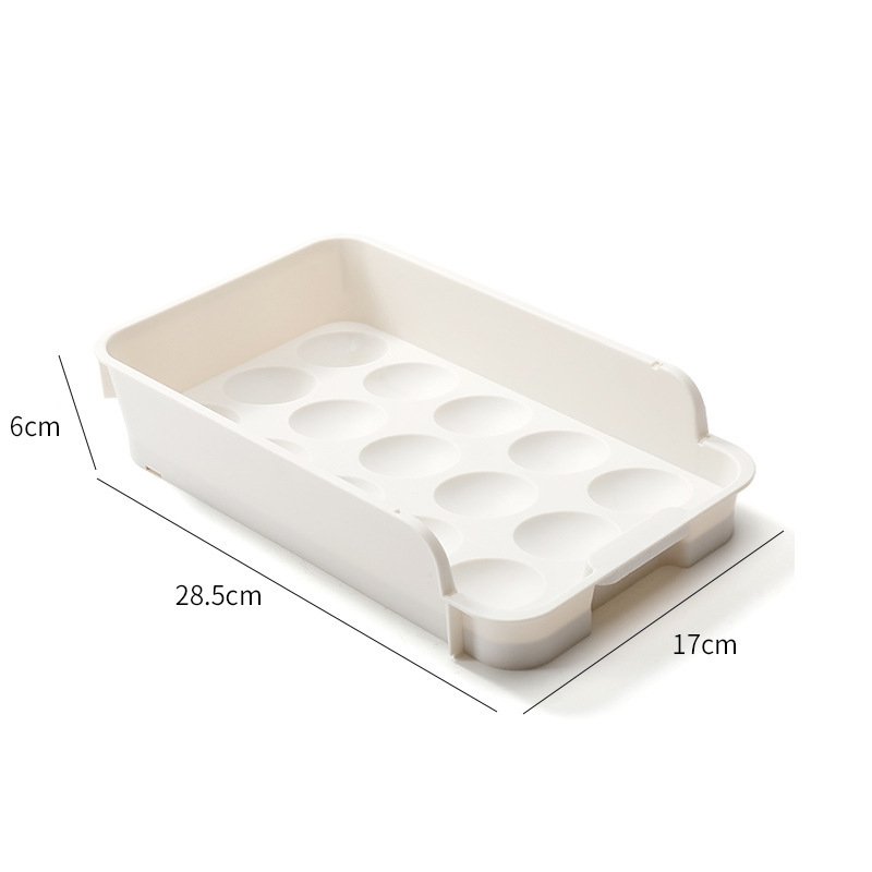 Wholesale Stacked 15 Grid Egg Box Refrigerator Kitchen Crisper Egg Drawer Storage Box