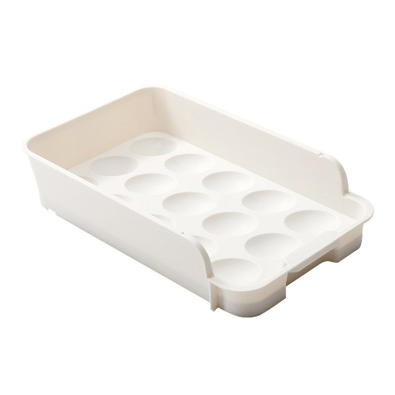 Wholesale Stacked 15 Grid Egg Box Refrigerator Kitchen Crisper Egg Drawer Storage Box
