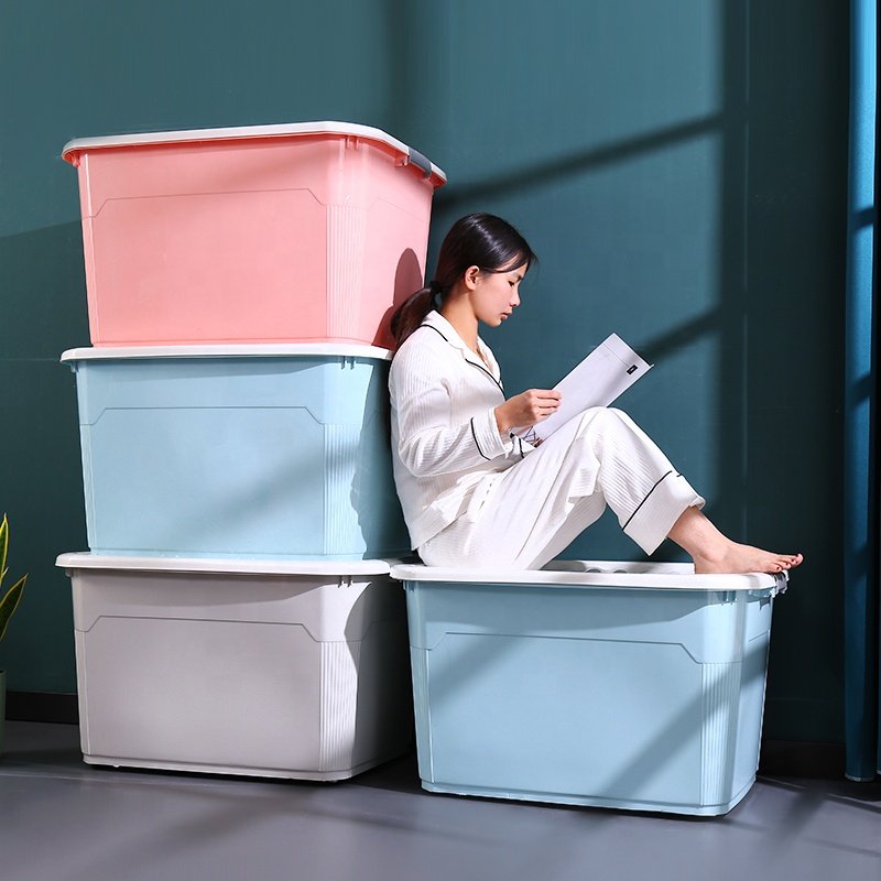 Portable Stackable Multi-function Household Container With Lid Plastic Book File And Paper Home Organization Other Storage Boxes
