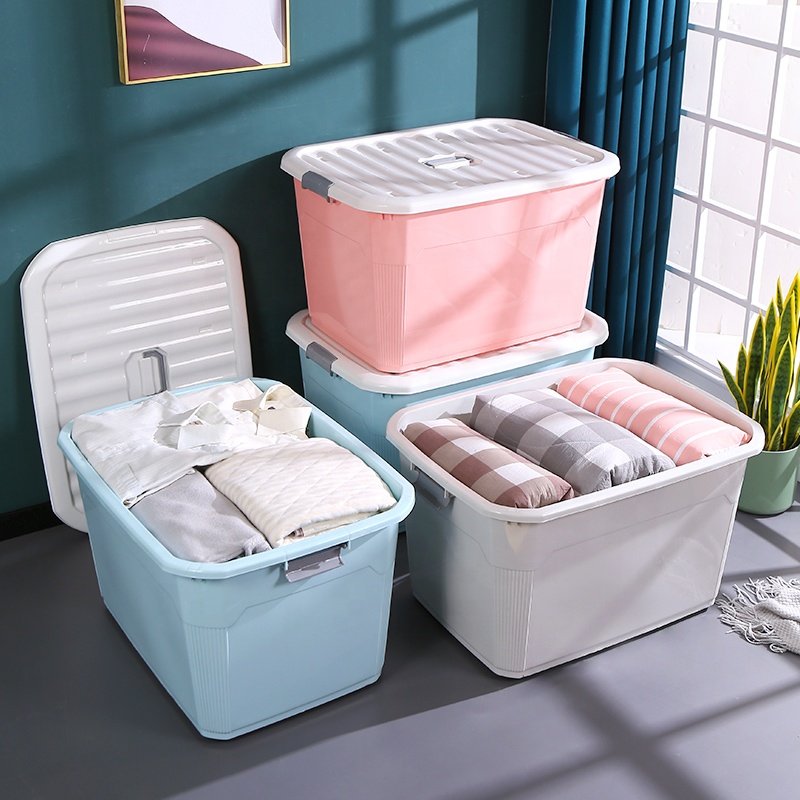 Portable Stackable Multi-function Household Container With Lid Plastic Book File And Paper Home Organization Other Storage Boxes