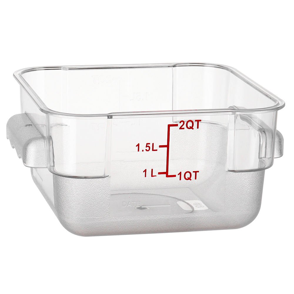 2 22 QT Commercial Clear Polycarbonate Food Storage Containers Food Container Food Pan for Hotel Restaurant Kitchen