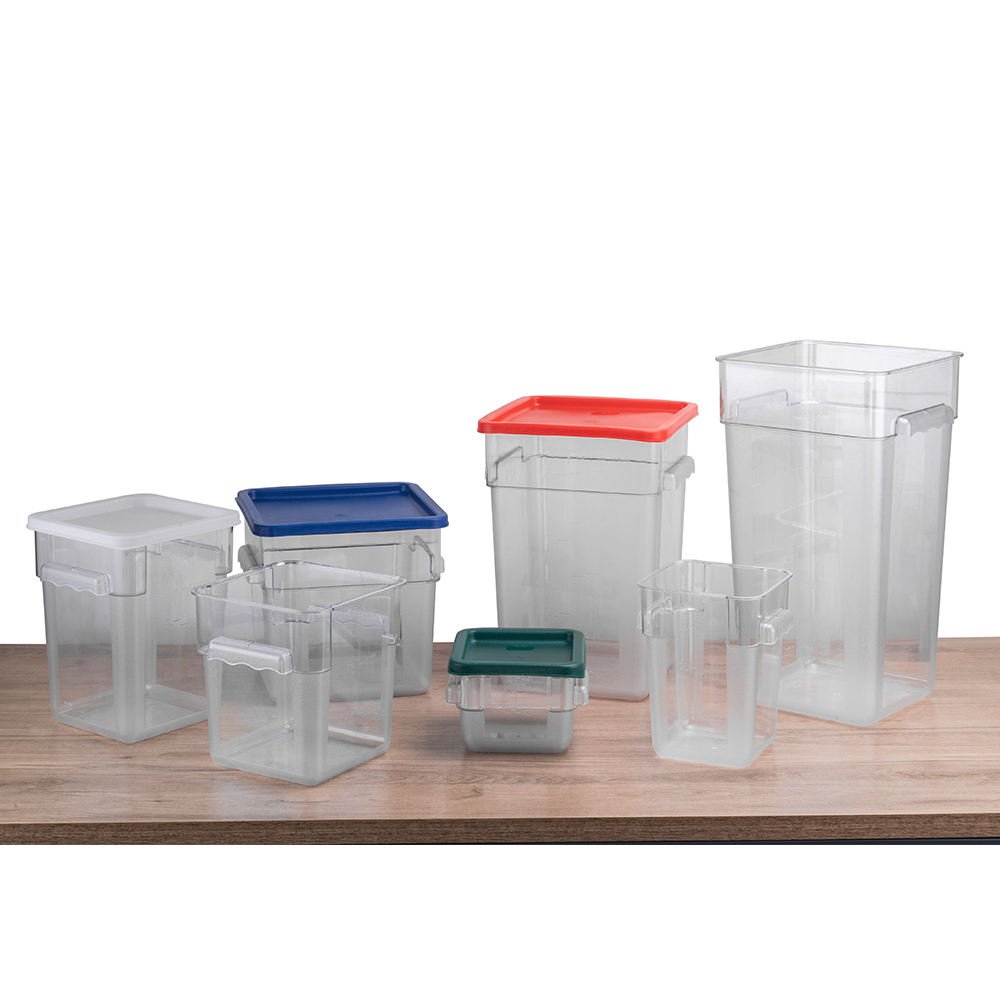 2 22 QT Commercial Clear Polycarbonate Food Storage Containers Food Container Food Pan for Hotel Restaurant Kitchen