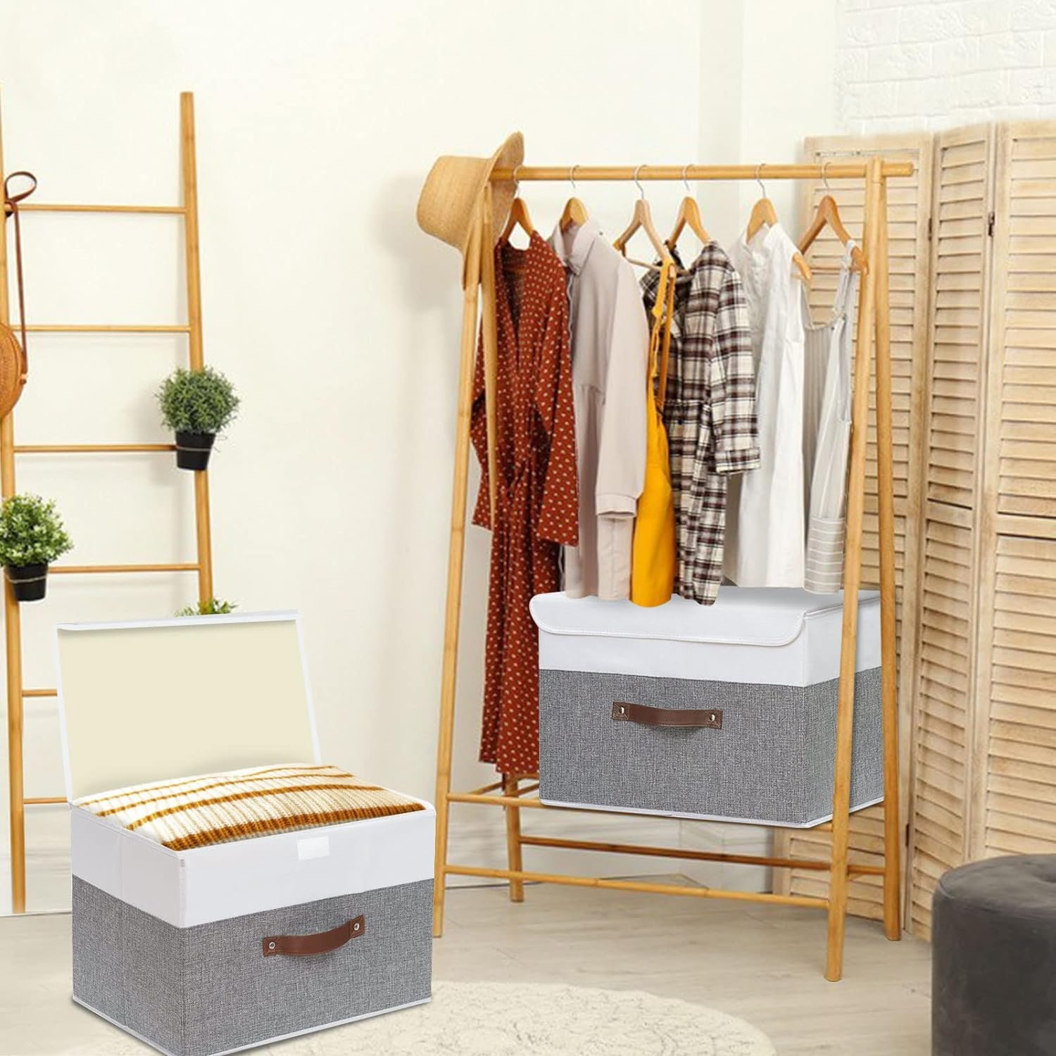 Modern Design Large Collapsible Fabric Storage Box Foldable and Eco-Friendly for Daily Home Office Organization File Storage