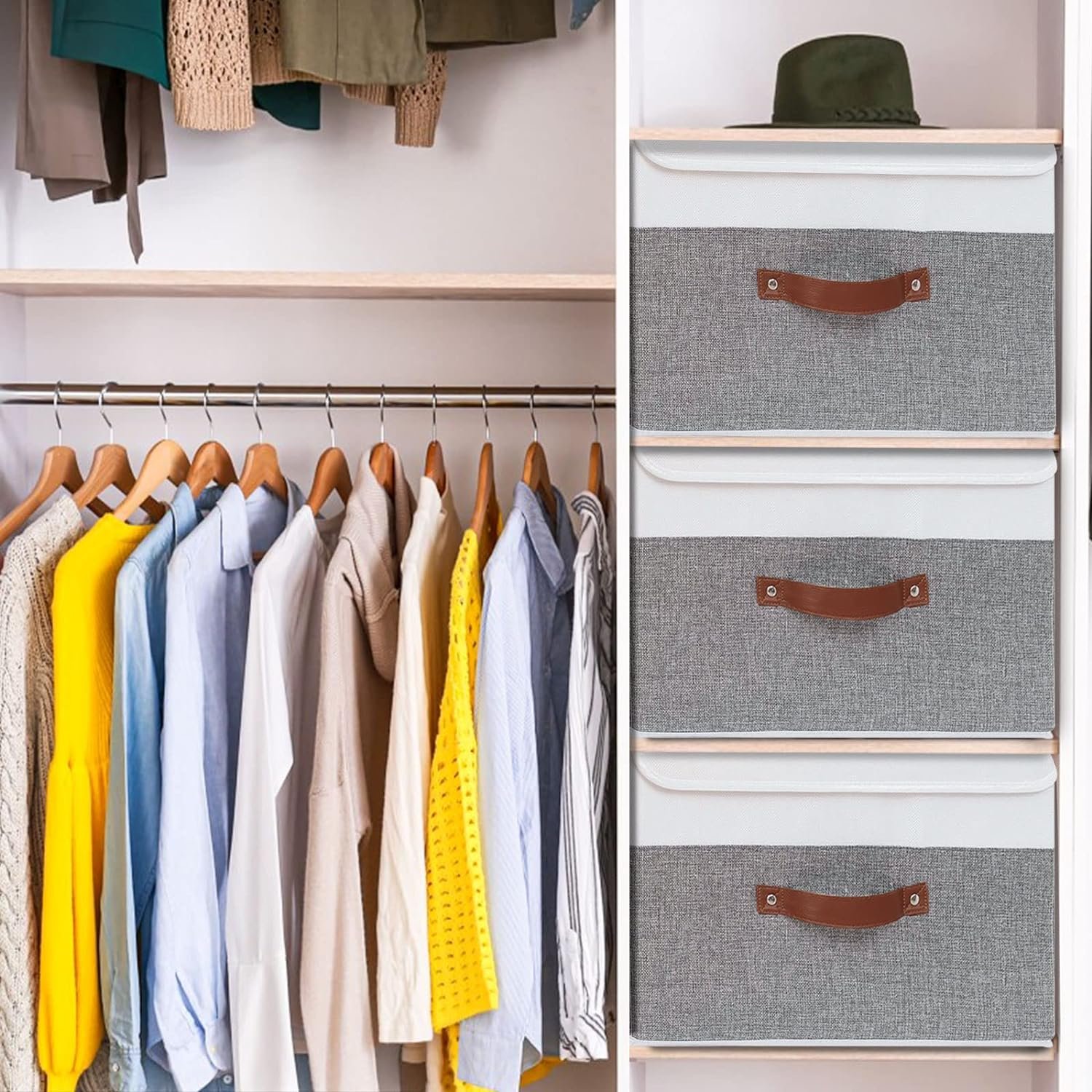 Modern Design Large Collapsible Fabric Storage Box Foldable and Eco-Friendly for Daily Home Office Organization File Storage