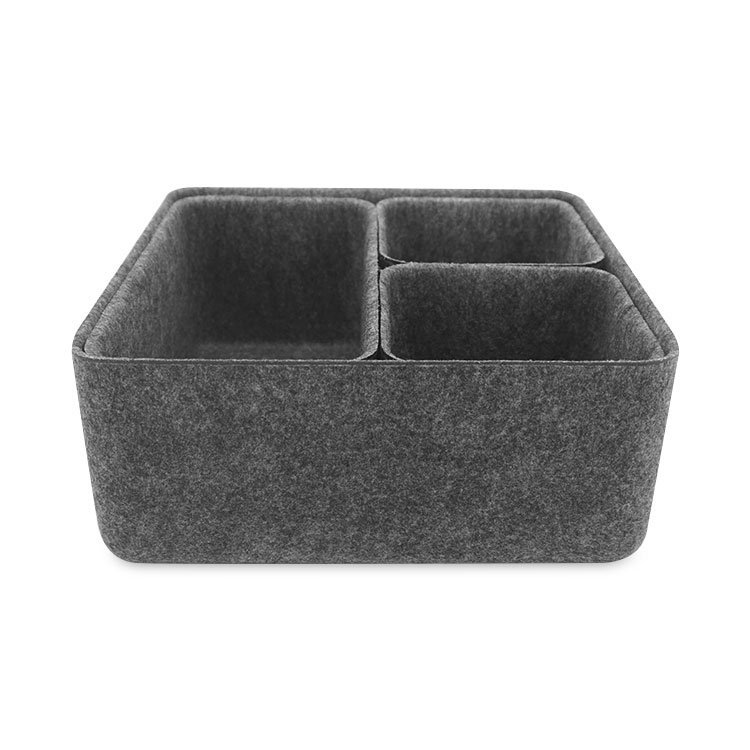 Desk Felt Drawer Organizer Tray Divider Set Makeup Organization and Storage Bin Container for Office Utensils Bathroom