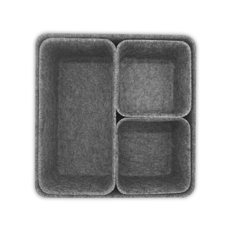 Desk Felt Drawer Organizer Tray Divider Set Makeup Organization and Storage Bin Container for Office Utensils Bathroom