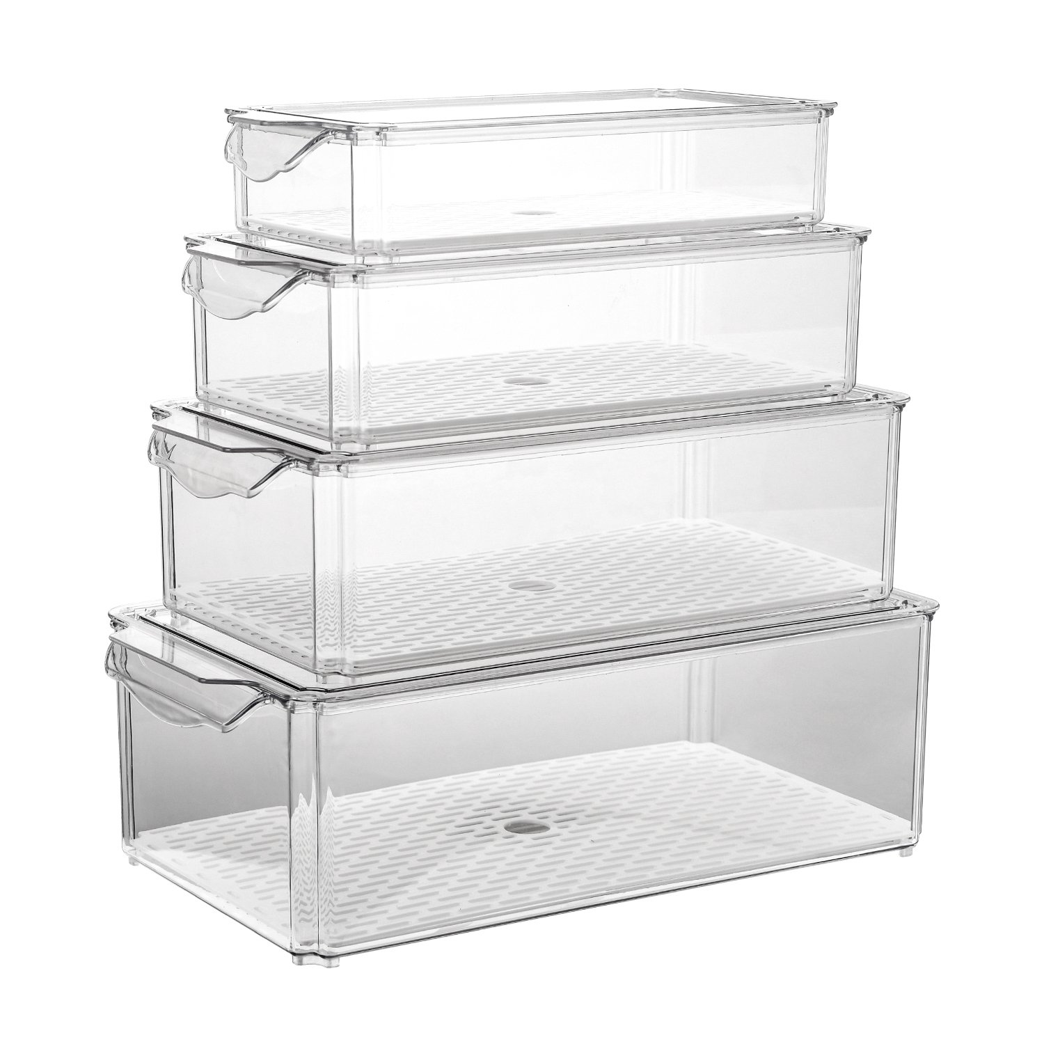 High Quality Fridge Food Plastic Storage Box Multifunctional Stackable Food Storage Organizer Bins