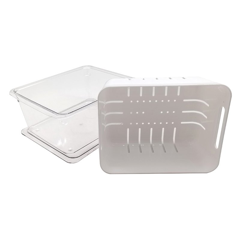 Manufacturer Household kitchen Storage Recycled Refrigerator RPET Food Storage Box With lid