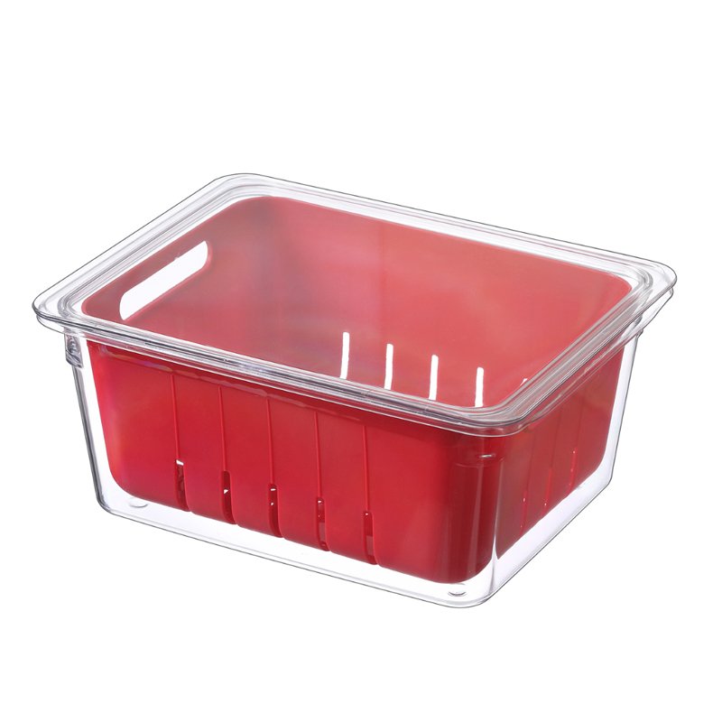 Manufacturer Household kitchen Storage Recycled Refrigerator RPET Food Storage Box With lid
