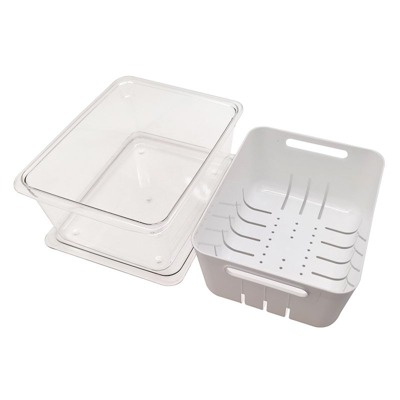 Manufacturer Household kitchen Storage Recycled Refrigerator RPET Food Storage Box With lid