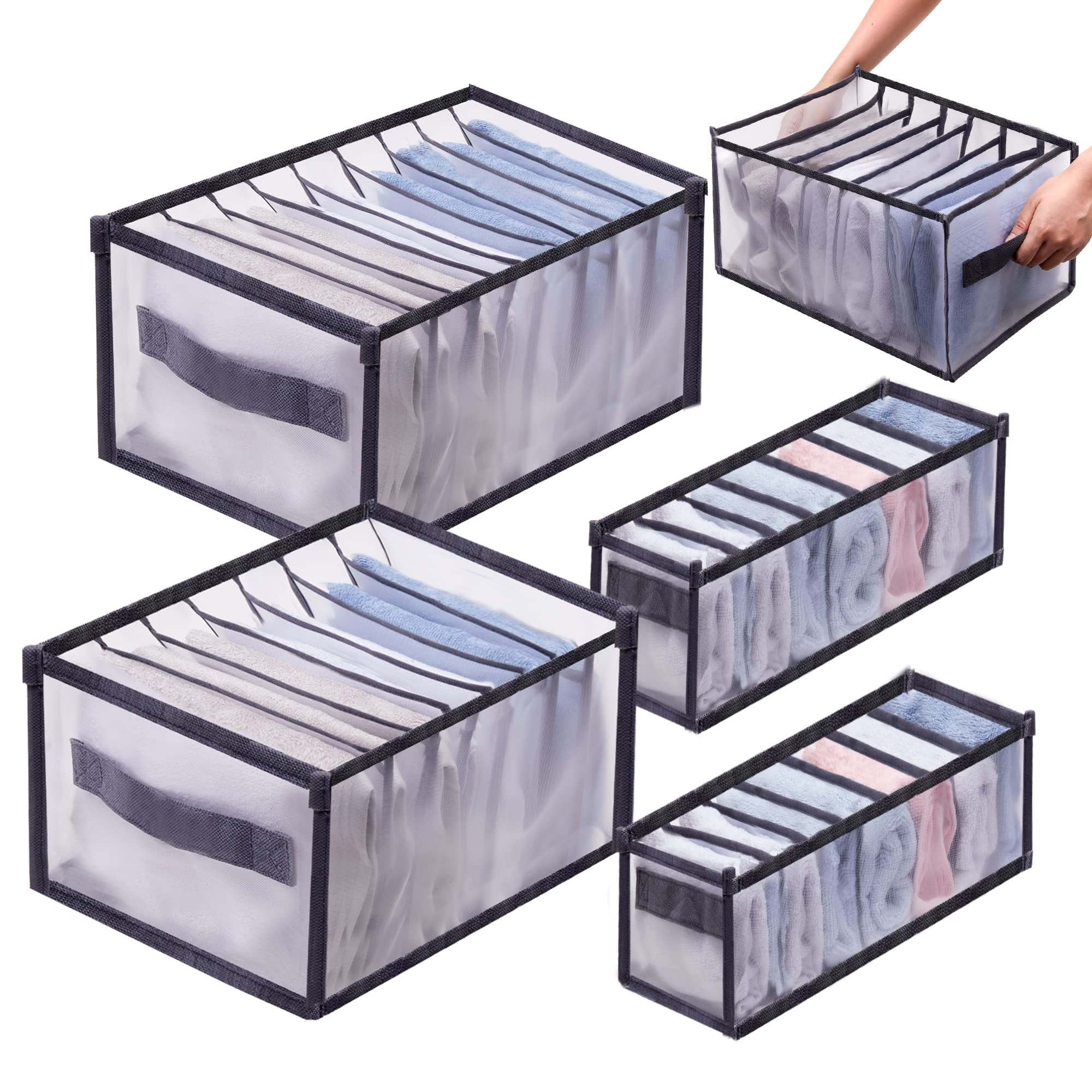 Hot Selling Separate Living Boxes Divider Folding Wardrobe Clothes Jeans Organizer Storage Boxes