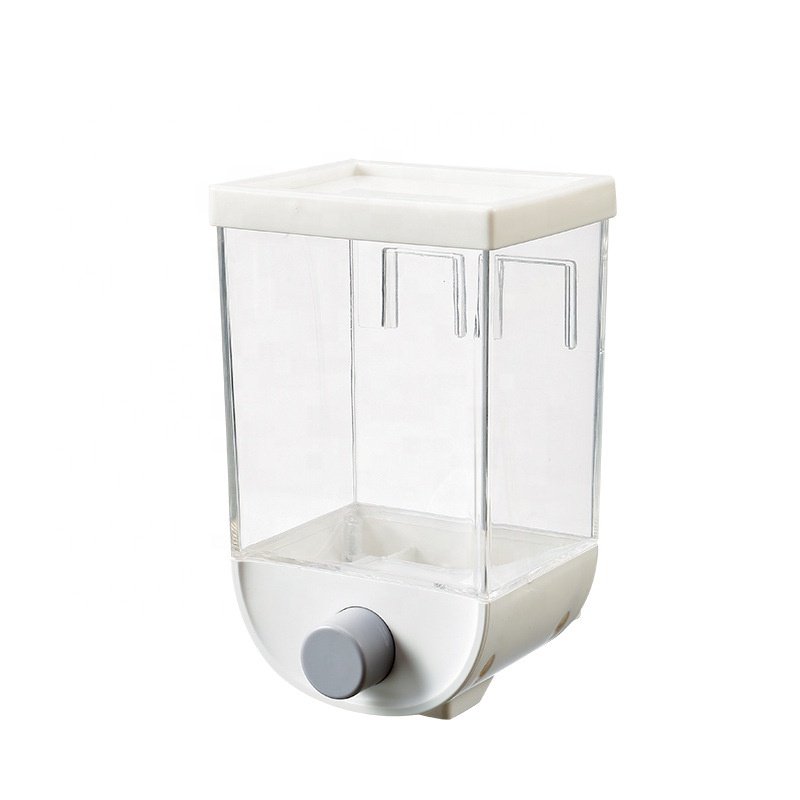Dry Food Storage Plastic Container Wall Mounted Cereal Dispenser Multifunctional Kitchen Bin