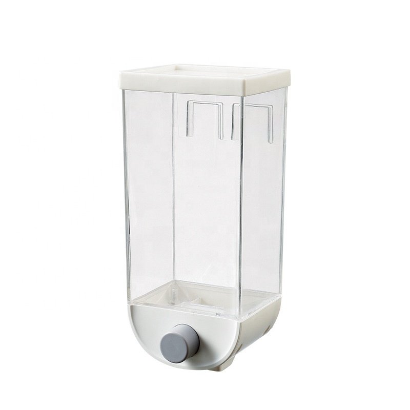 Dry Food Storage Plastic Container Wall Mounted Cereal Dispenser Multifunctional Kitchen Bin