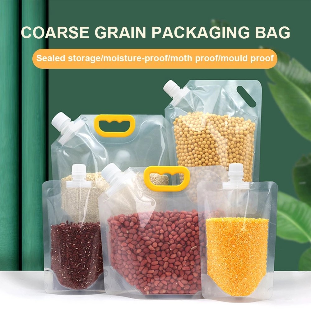 DS1423 Kitchen Airtight Food Storage Containers Cereal Container Grain Moisture-proof Sealed Bag Transparent Grain Storage Bags