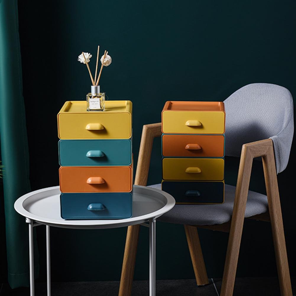 Office Drawer Storage Box Furniture Stackable Desktop Sundries Jewelry Cosmetic Organizer