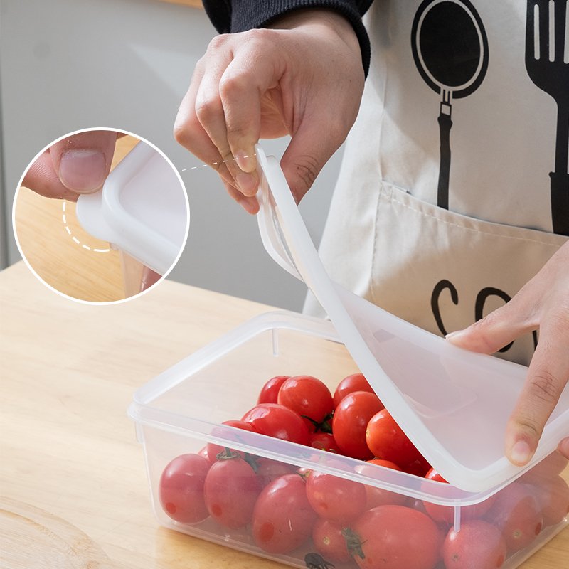 Customization White Transparent Bins Organizer Food Refrigerator Fresh 0.7L Box Plastic PP Food Storage Container