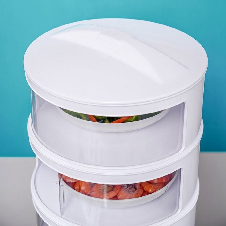 Multi-layer storage rack dish rack food storage box fresh-keeping cabinet insulation table cover home