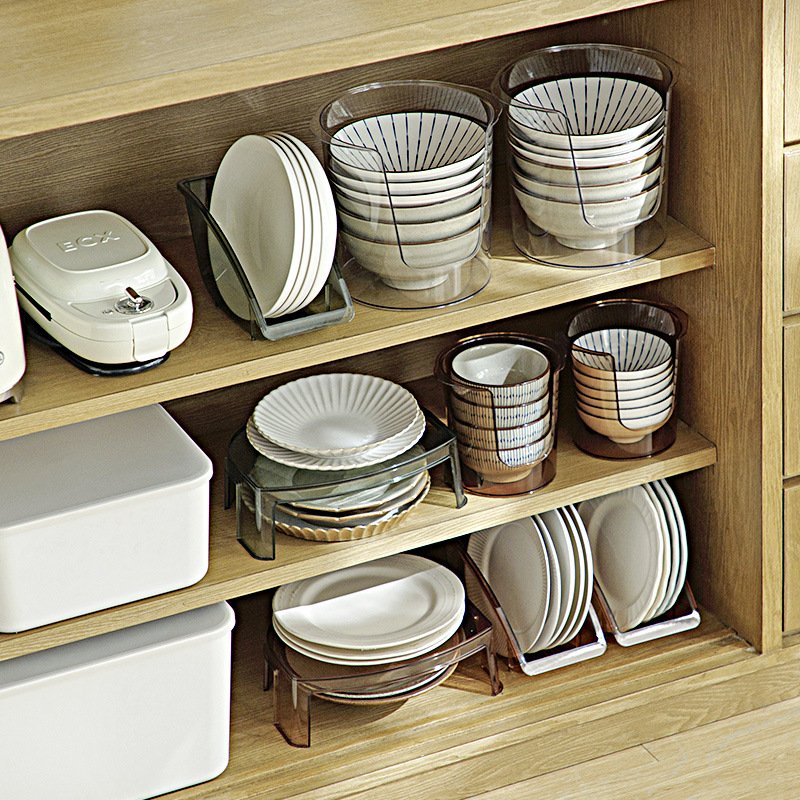 Wholesale Transparency Multifunctional Kitchen Plastic Dish Drying Rack Storage Box