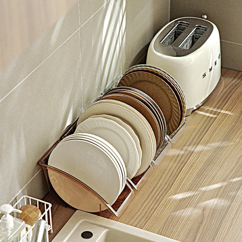 Wholesale Transparency Multifunctional Kitchen Plastic Dish Drying Rack Storage Box