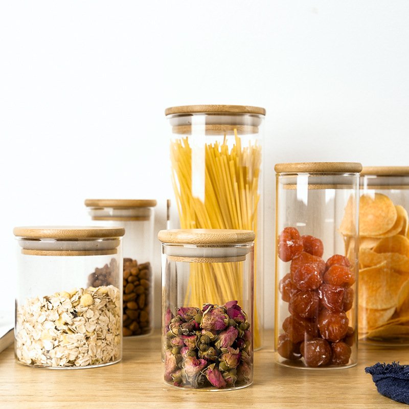 Best Seller Borosilicate Canister Airtight Kitchen Containers Food Storage Glass Jar