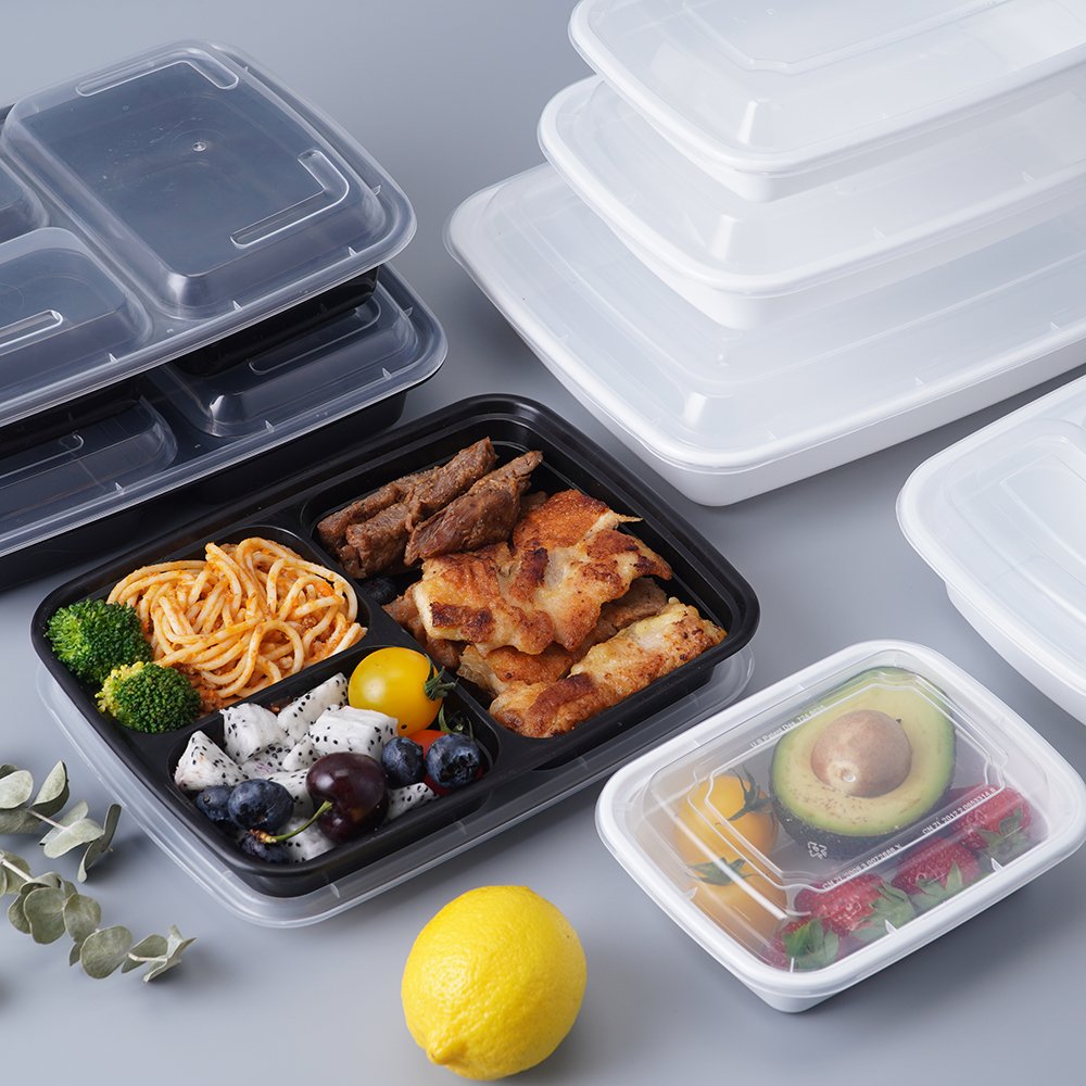 LR Wholesale 16OZ 24OZ 25OZ 28OZ 32OZ 38OZ Microwave Safe Plastic Meal Prep Food Container With Lid