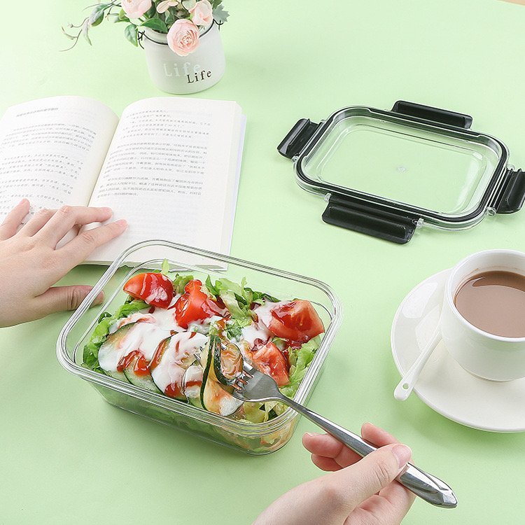 Plastic Fresh-Keeping Refrigerator Box with Lids for Meal Prep Leftovers Containers with Lids for Food Storage in Kitchen Use
