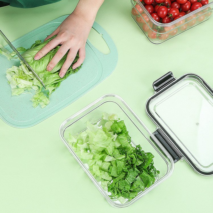 Plastic Fresh-Keeping Refrigerator Box with Lids for Meal Prep Leftovers Containers with Lids for Food Storage in Kitchen Use