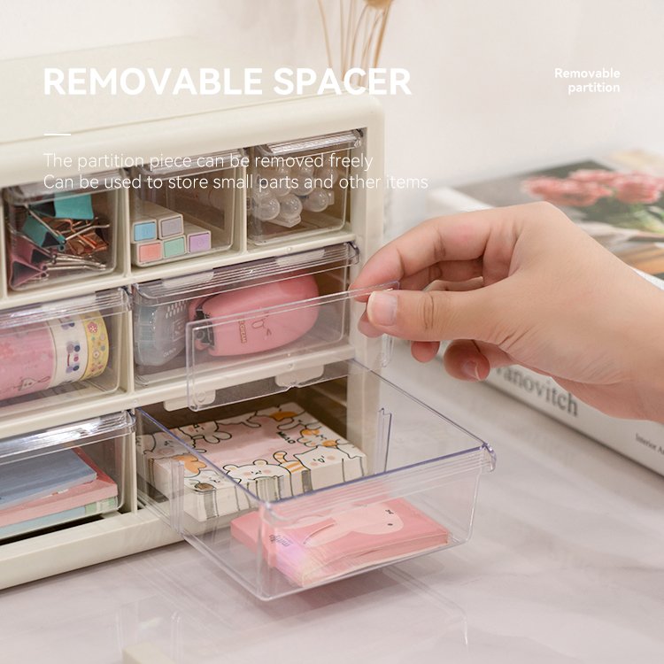 Hot sale Factory directly 2023 New high grade luxury Tabletop drawer type organizer plastic 8 drawers storage box