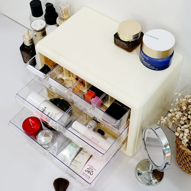 Hot sale Factory directly 2023 New high grade luxury Tabletop drawer type organizer plastic 8 drawers storage box