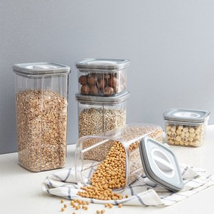 4 Pack Large Plastic Sealed Cans Air Tight Dry 24 PCS Food Storage Container Organizer Box PP Kitchen Food Containers For Sugar