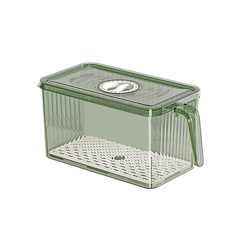 2024 New Bpa-Free Clear Plastic Food Storage Bins Stackable Fridge Organizer Box With Handle