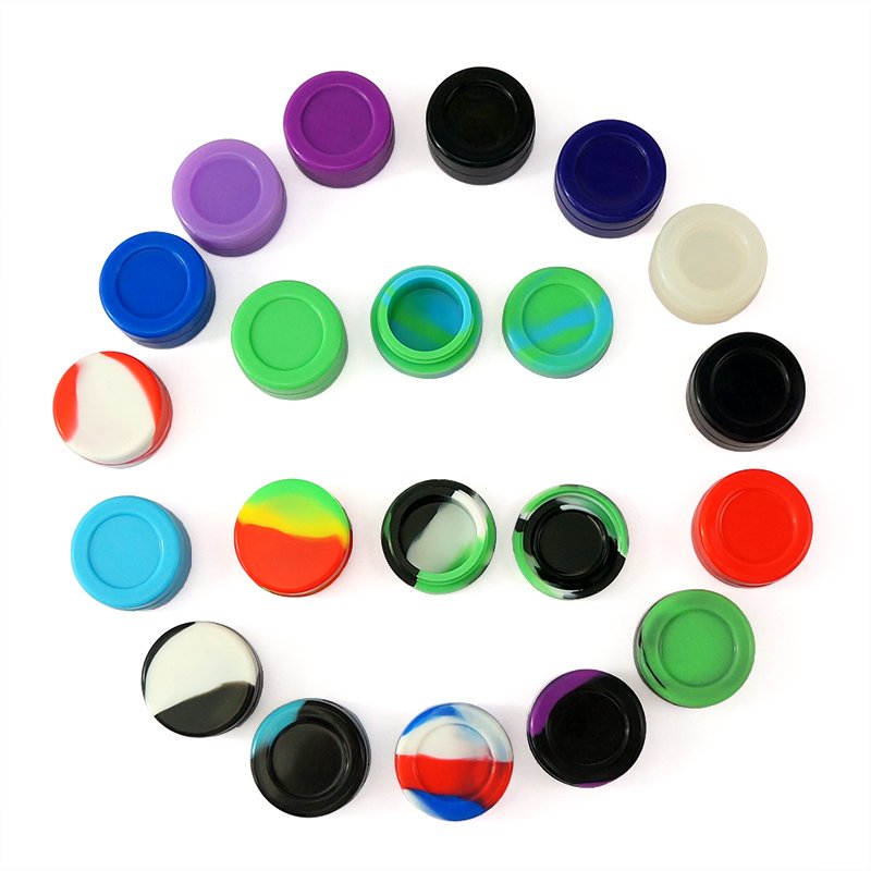 38*20mm 7ml Wholesale Custom Logo Size Color 3ml 5ml 7ml 10ml Silicone Container Food Grade Silicone Box Storage Jar