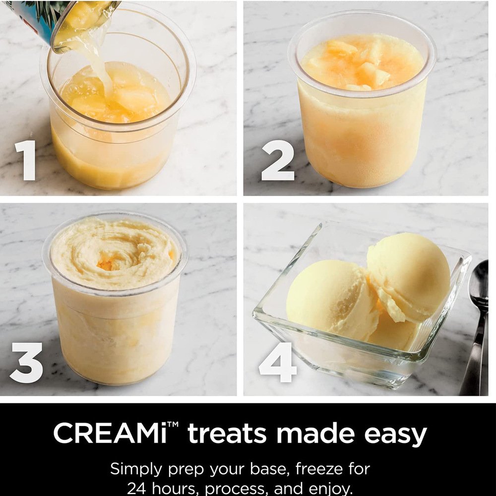 4pcs Ice Cream Container Jar Airtight Leaf-Proof Food Storage Box Ice Cream Makers Pint Containers With Silicone Lids