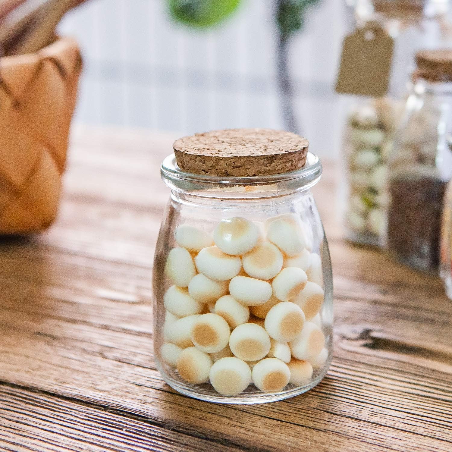 YOLOWE HOME Wide-Mouth Storage Containers Party Overnight Oats Salad Dressing Pre-Meal Food Fruit Vegetable Snacks Spice Jars
