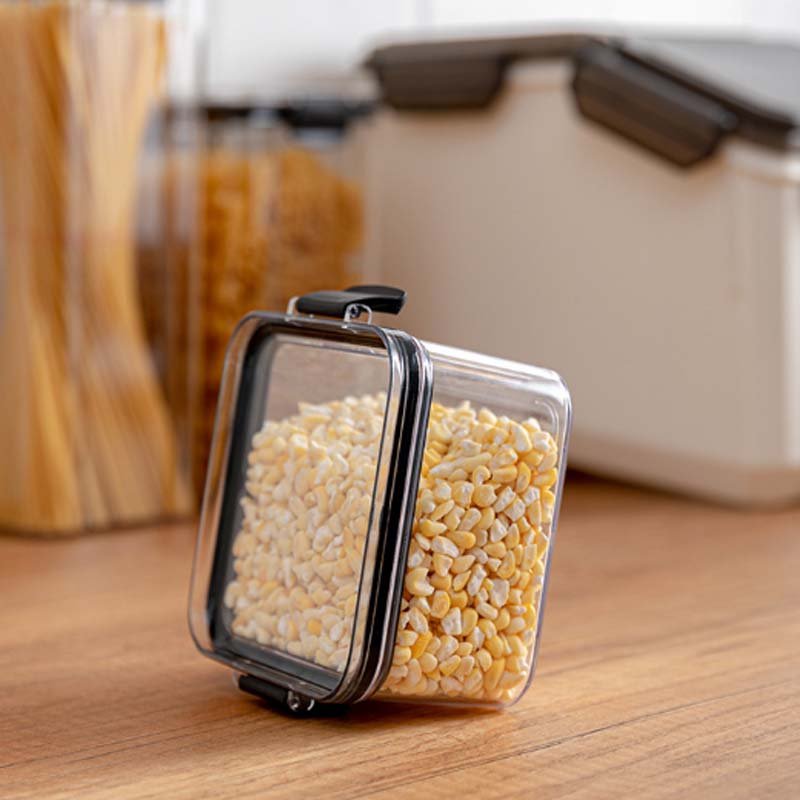 Hot Sale 460ml Plastic Clear Airtight Kitchen Food Storage Container Multigrain Sealed Pantry Box for Storage