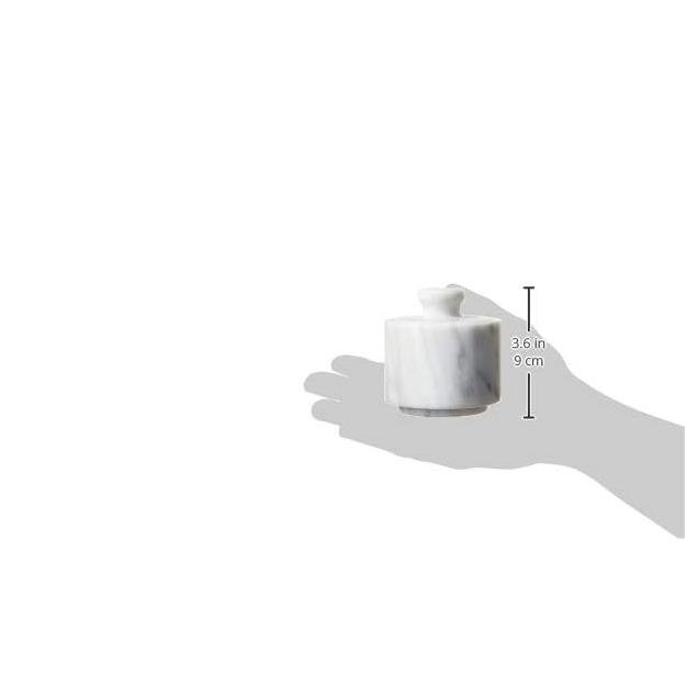 Hot sale White Black Round Marble Food Storage Container Jar Spice Holder Candy Salty bowl for Kitchen Storage Accessories