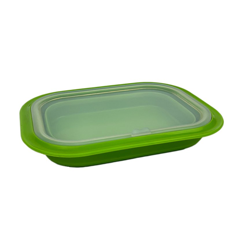 Collapsible Silicone Food Storage Foldable Container with Lids Freezer BPA Free Bento Lunch Box Containers Rectangle 1000pcs N/a