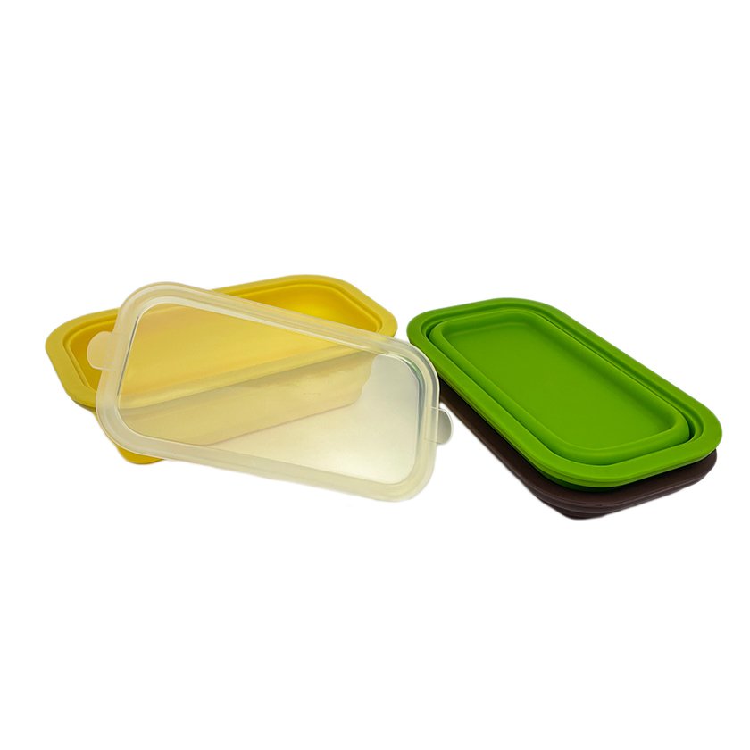 Collapsible Silicone Food Storage Foldable Container with Lids Freezer BPA Free Bento Lunch Box Containers Rectangle 1000pcs N/a