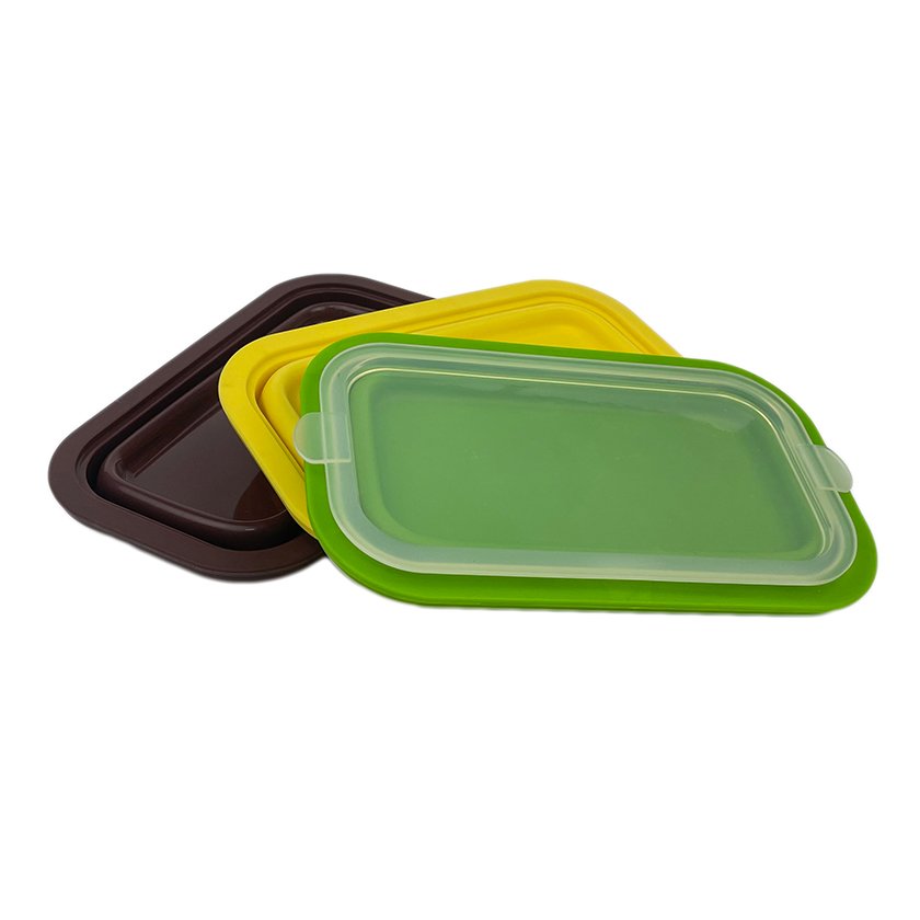 Collapsible Silicone Food Storage Foldable Container with Lids Freezer BPA Free Bento Lunch Box Containers Rectangle 1000pcs N/a