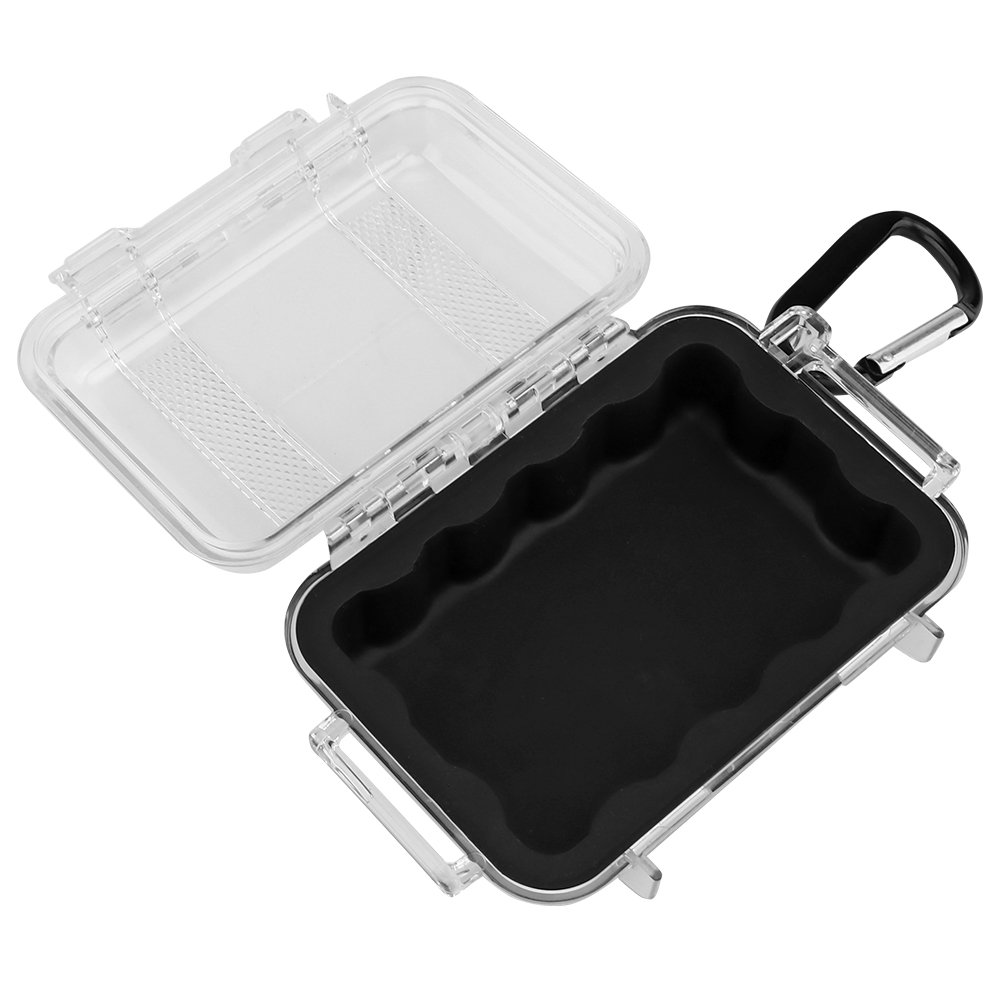 WOSPORT Plastic Mini Storage Box With Snap Hook Detachable Silicone Pad Storing Accessories Box