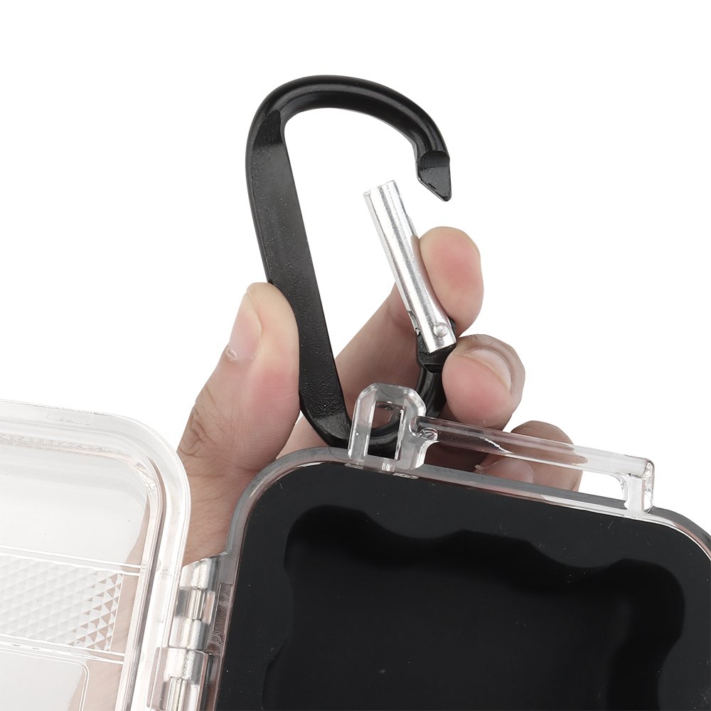 WOSPORT Plastic Mini Storage Box With Snap Hook Detachable Silicone Pad Storing Accessories Box