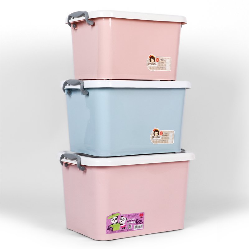 Home Bedroom Livingroom Plastic Box Nice Outlook Multifunction Solid Color Storage Boxes Customized High Capacity PP Materials