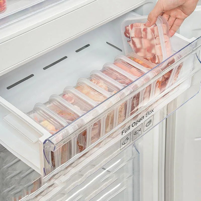 Refrigerator Storage Box Frozen Meat Storage Box Food Packaging Box Food Grade Refrigerator Special Arrangement Kitchen Opp Bag