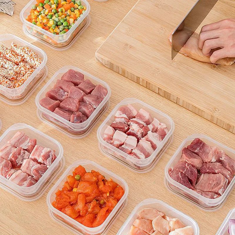 Refrigerator Storage Box Frozen Meat Storage Box Food Packaging Box Food Grade Refrigerator Special Arrangement Kitchen Opp Bag
