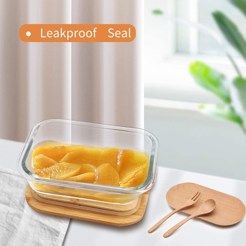 kitchen containers glass storage Meal Prep Ecofriendly Containers Custom LOGO Glass Food Storage Containers With Bamboo Lids